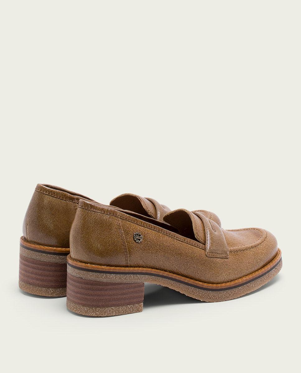 porronet MOCASINES DE PIEL TAUPE GALIA Envío internacional gratuito