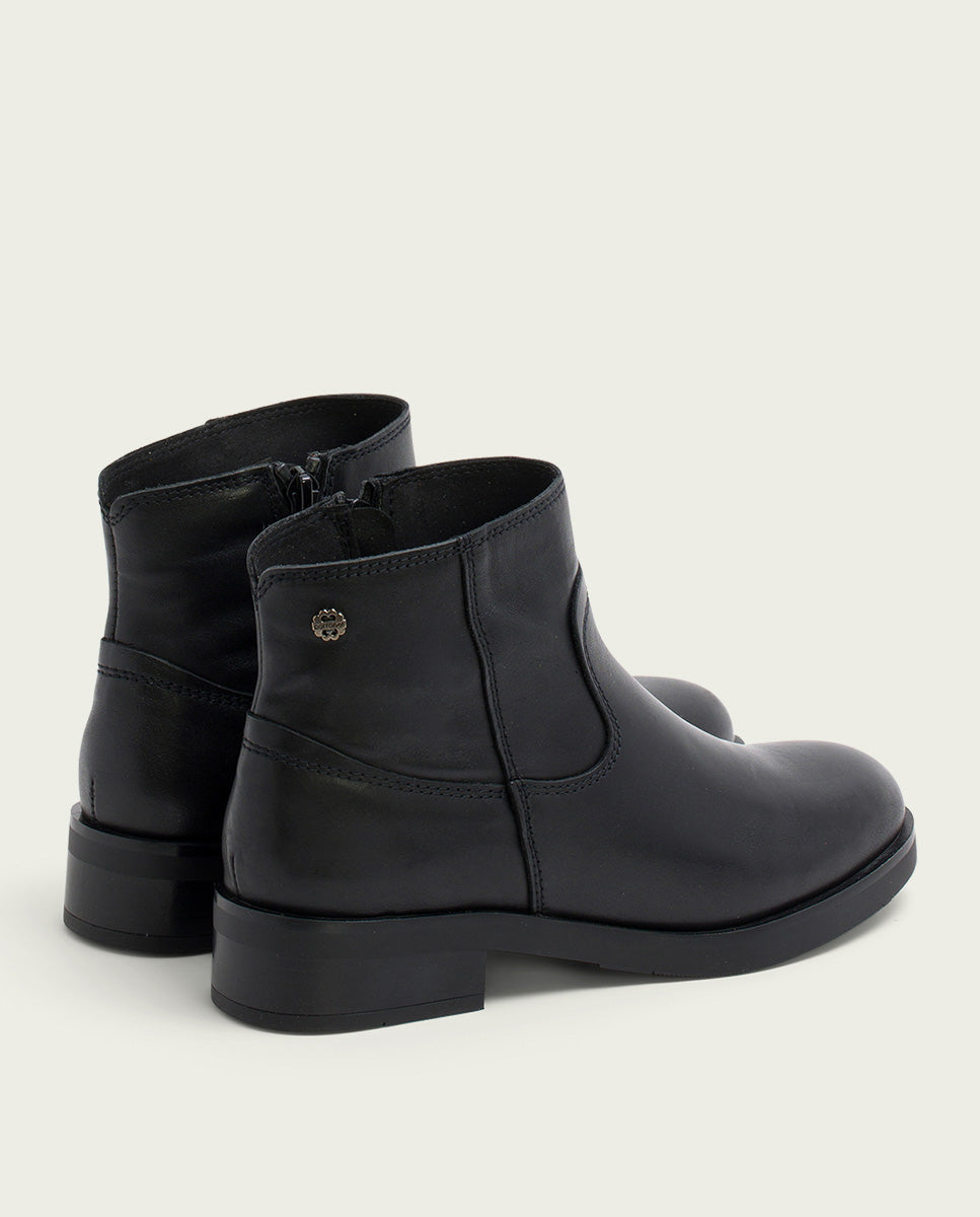 porronet BOTINES DE PIEL NEGROS CON CREMALLERA EINES Precios de Black Friday