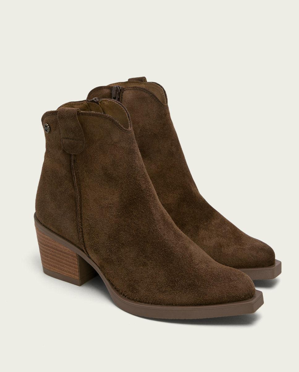 porronet BOTINES COWBOY MOKA CON CREMALLERA JARA En oferta