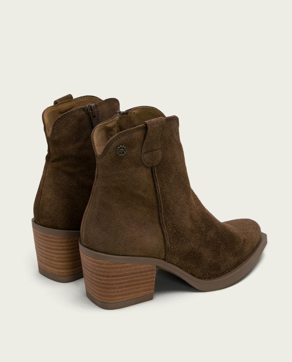 porronet BOTINES COWBOY MOKA CON CREMALLERA JARA En oferta