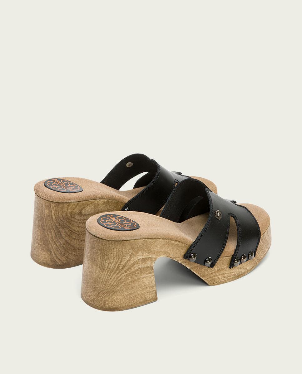 porronet SANDALIA TACON MEDIO PIEL NEGRO MERYL Oferta exclusiva