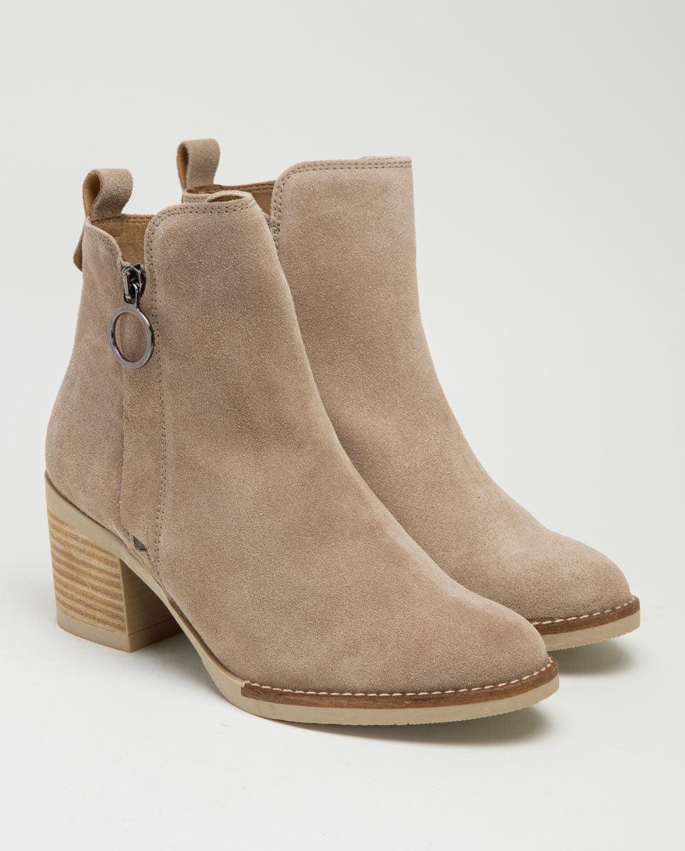 porronet BOTINES DE TACÓN ARENA CREMALLERA NERY Venta caliente