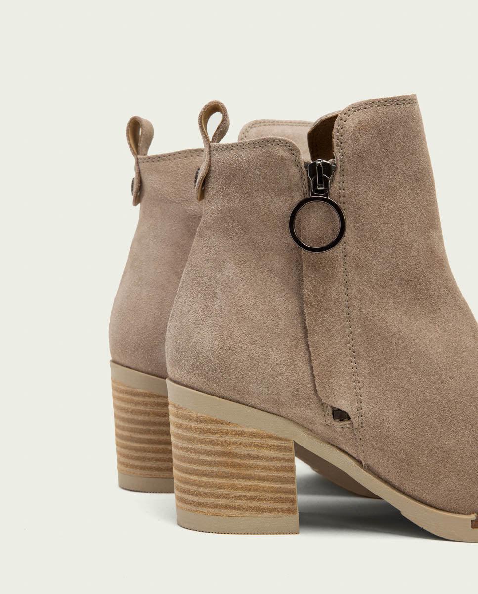 porronet BOTINES DE TACÓN ARENA CREMALLERA NERY Venta caliente