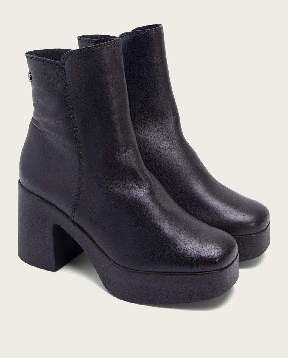 porronet BOTINES DE TACÓN NEGRO CON CREMALLERA LIA En oferta
