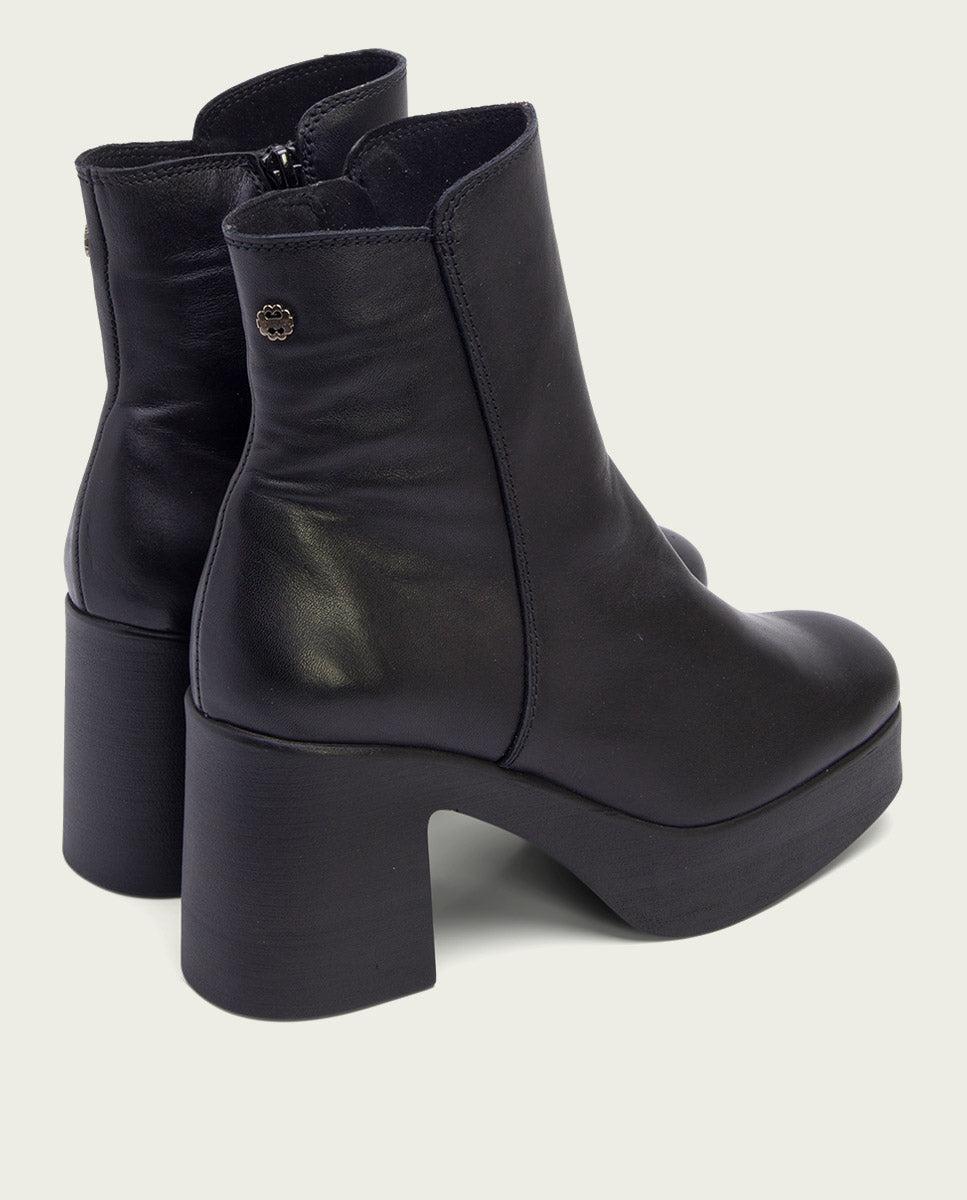 porronet BOTINES DE TACÓN NEGRO CON CREMALLERA LIA En oferta