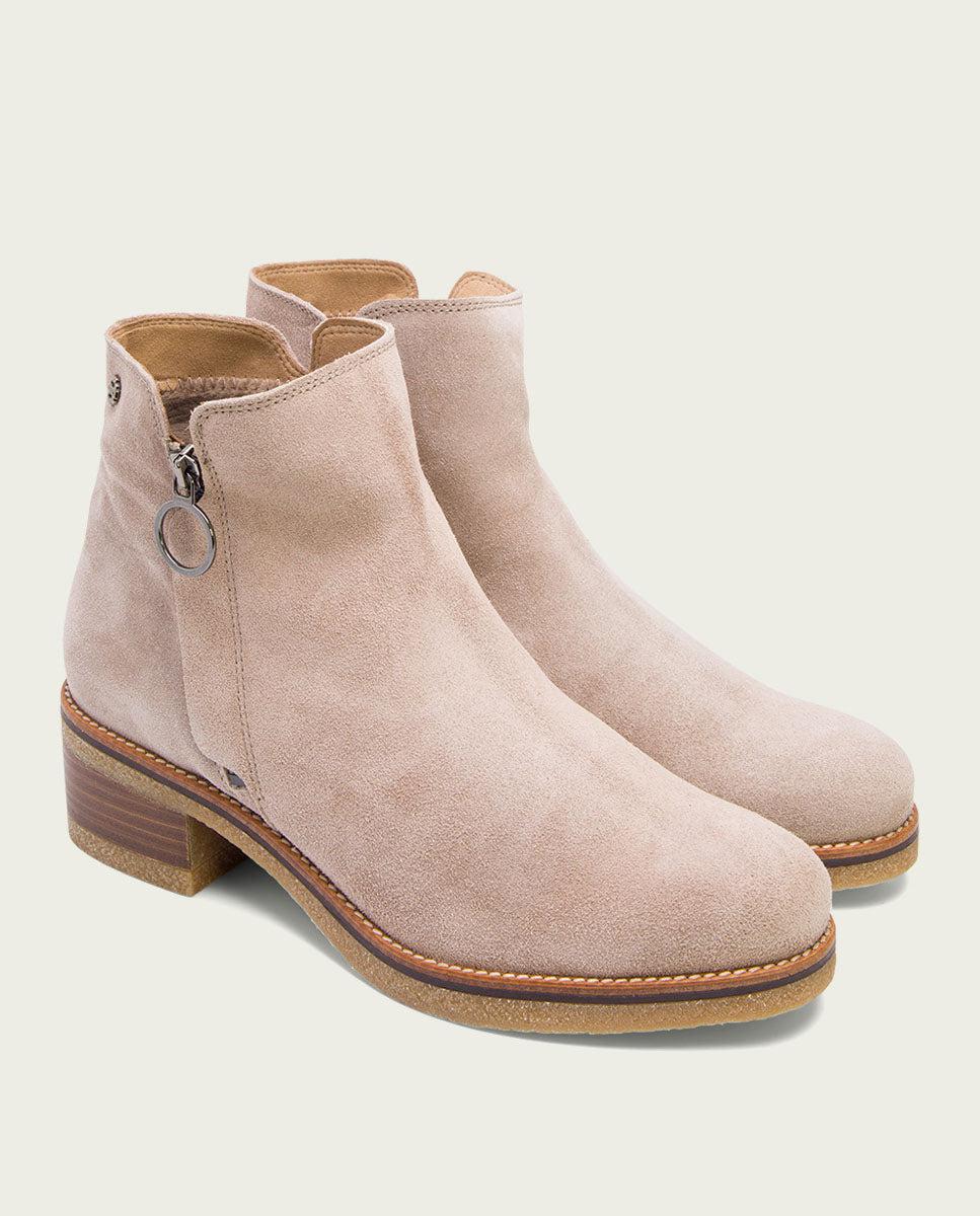 porronet BOTINES PLANOS ARENA CON CREMALLERA POPPY Rebajas baratas