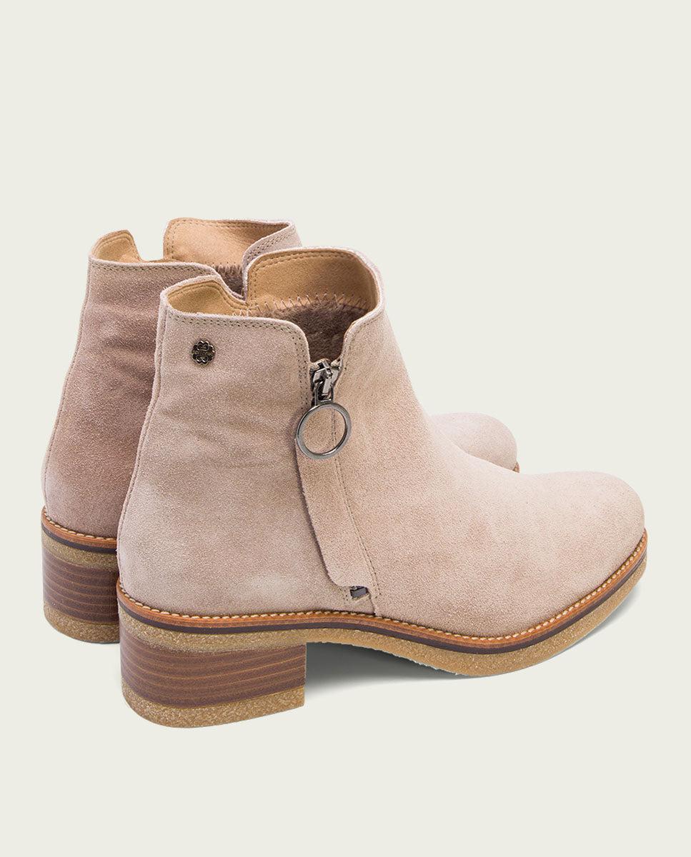 porronet BOTINES PLANOS ARENA CON CREMALLERA POPPY Rebajas baratas
