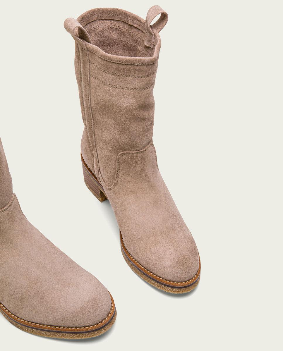 porronet BOTAS PLANAS ARENA CON TIRADORES PAULA Rebajas de fábrica