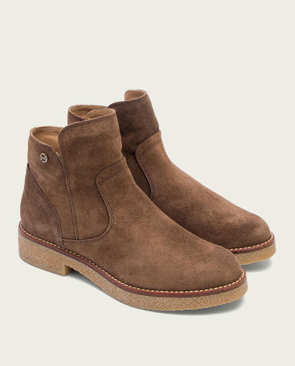 porronet BOTINES PLANOS MOKA CON CREMALLERA VALERIE Descuento