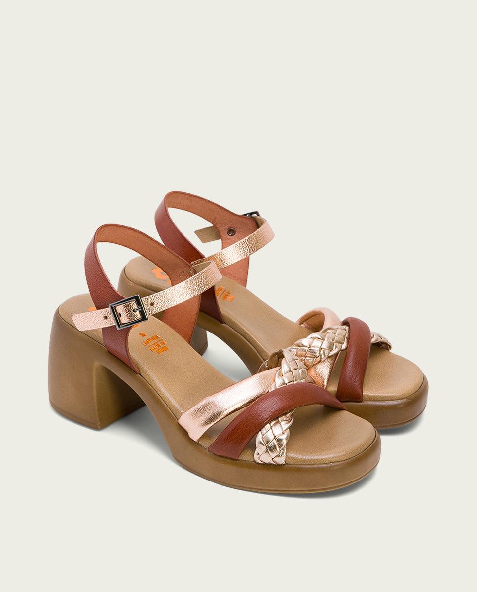 porronet SANDALIA TACON PIEL CUERO ROSE HALEY Grandes descuentos