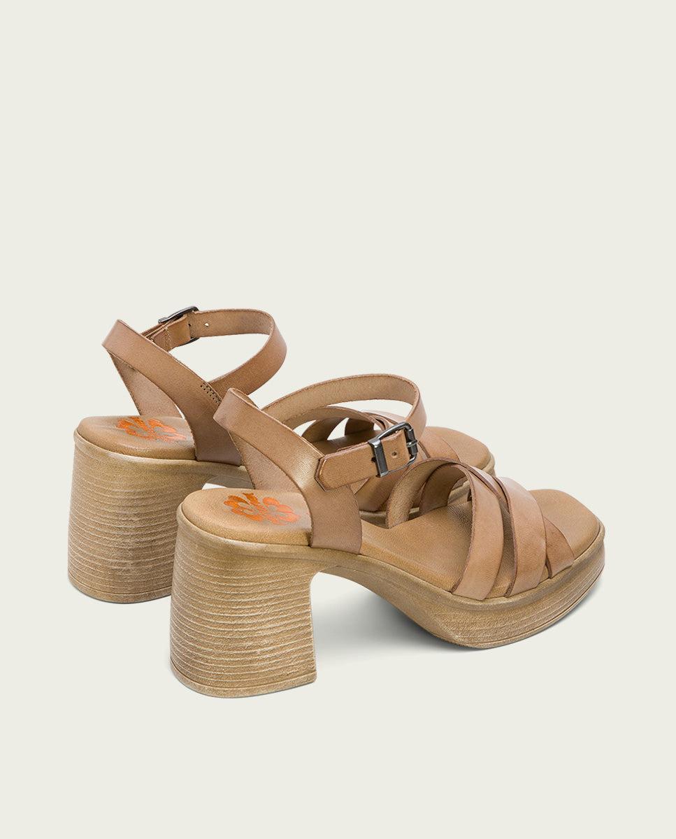 porronet SANDALIA TACON PIEL TAUPE ISIS Precios de Black Friday