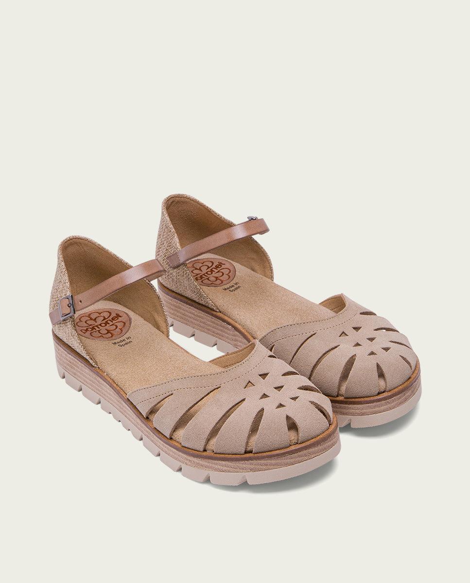porronet SANDALIA DE SERRAJE ARENA BIANCA Rebajas