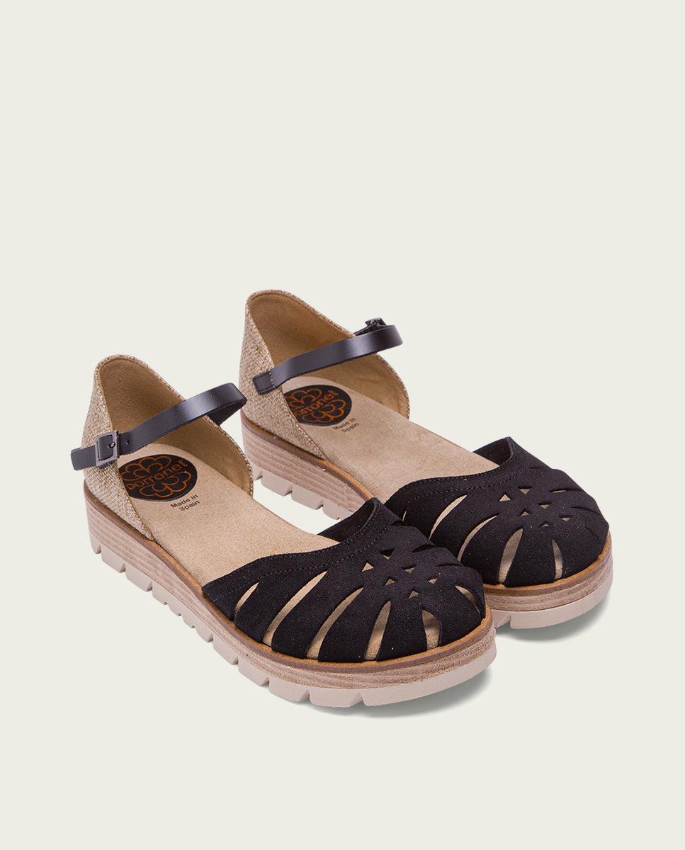 porronet SANDALIA DE SERRAJE NEGRO BIANCA Ofertas