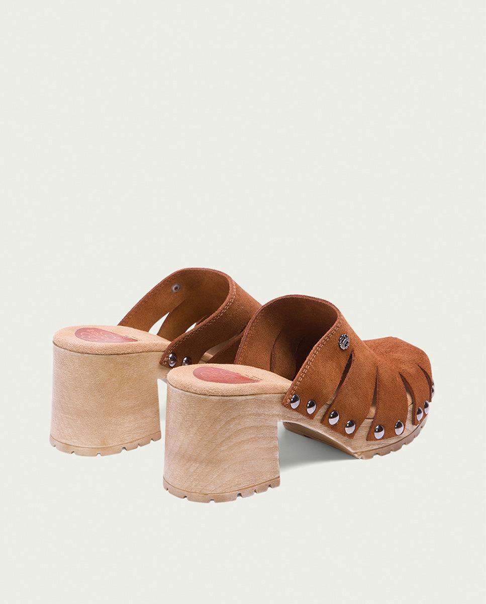 porronet SANDALIA TACÓN SERRAJE CUERO GIA En oferta