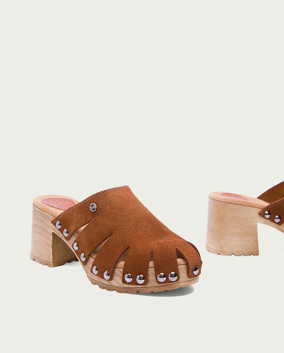 porronet SANDALIA TACÓN SERRAJE CUERO GIA En oferta