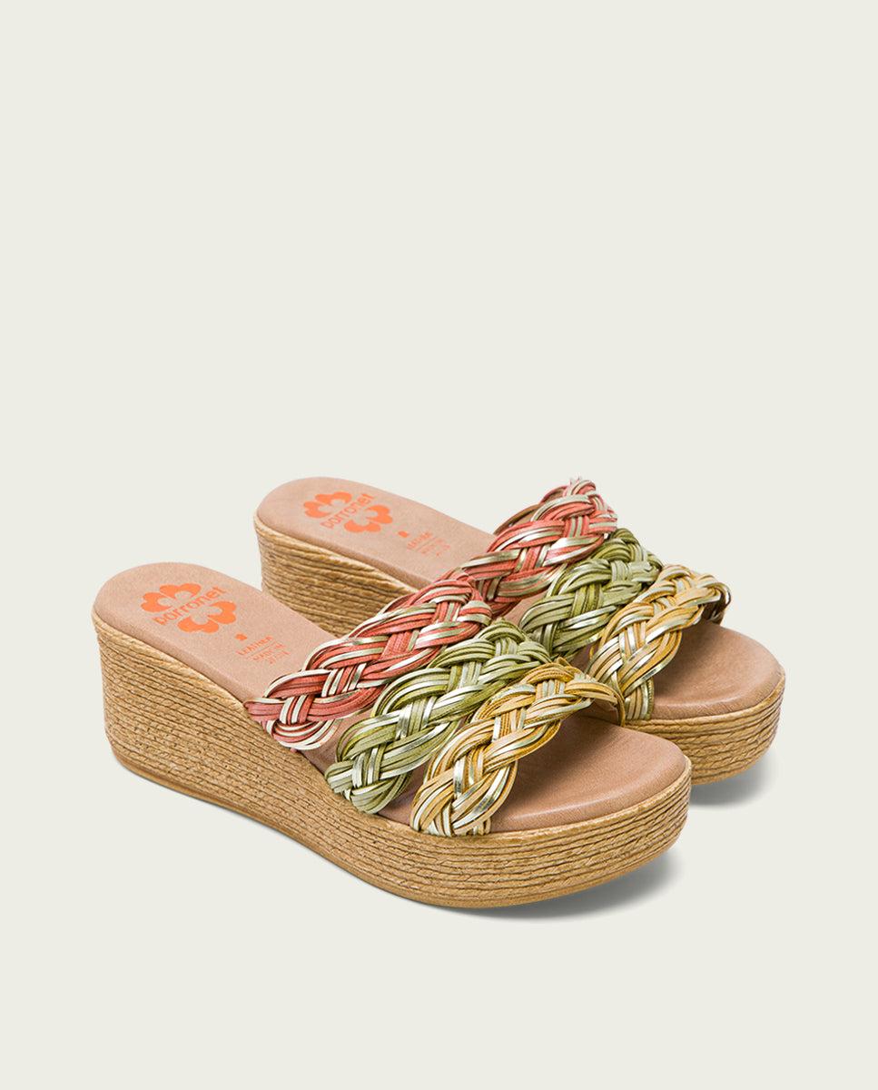 porronet SANDALIA CUÑA CON PALA TEXTIL COLORES IVANA Rebajas baratas