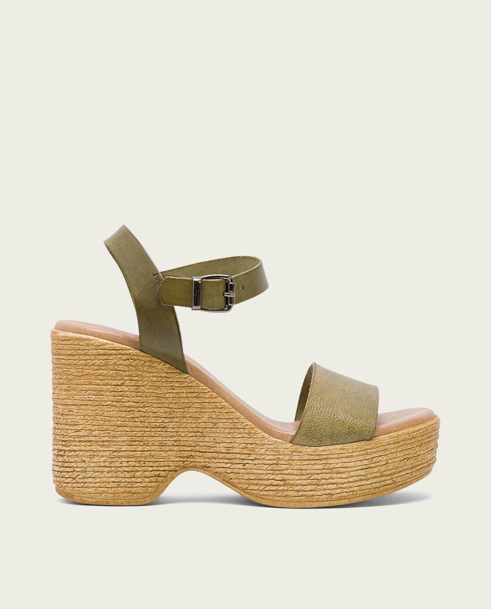porronet SANDALIA TACON ALTO KAKI MICHELE Ventas relámpago