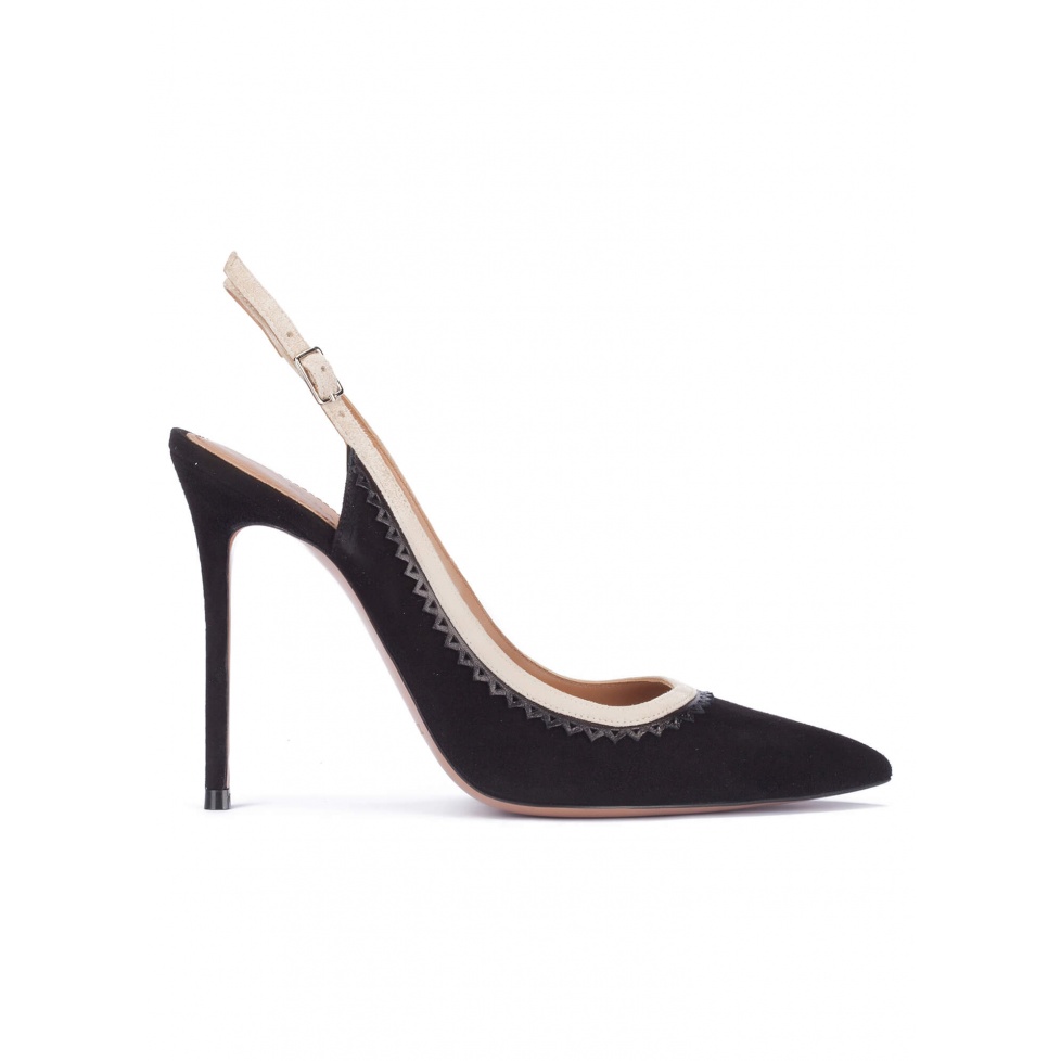 pura lópez Zapatos de tacón destalonados en color negro