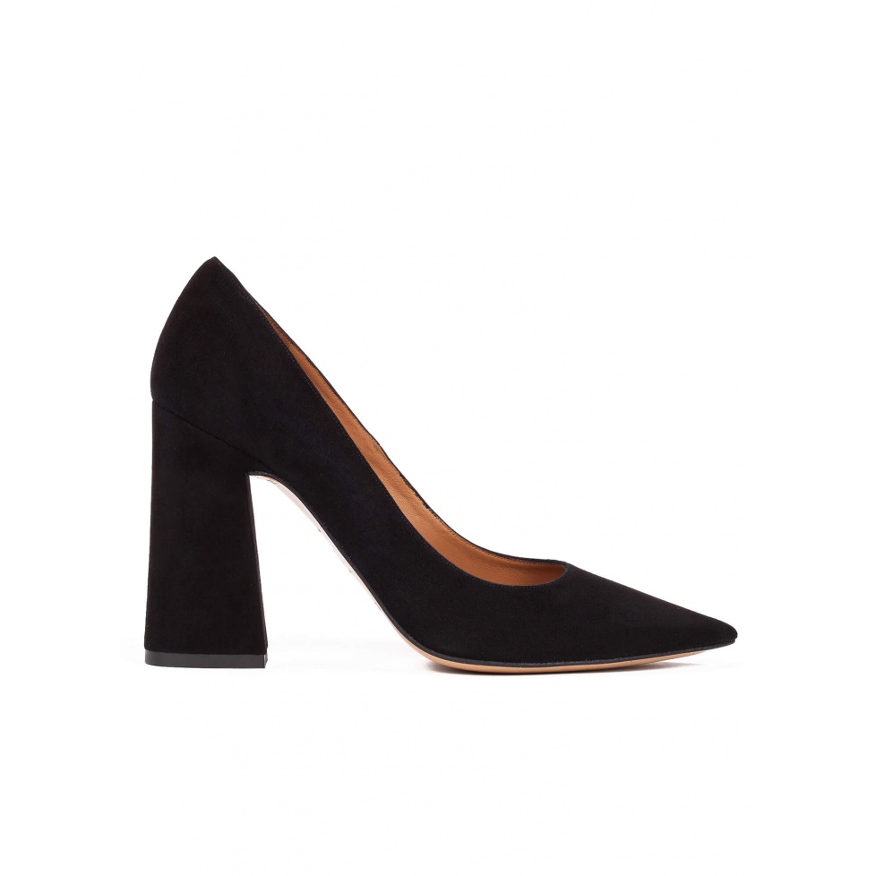 pura lópez Zapatos de salón de tacón alto en ante negro