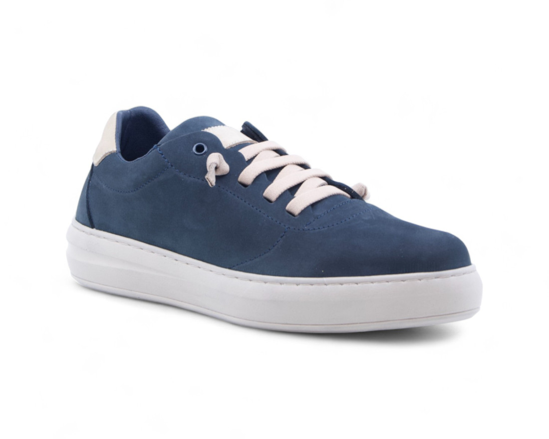 raquel perez Zapatilla Maxwell Piel Marino Beige Hombre Ofertas de temporada