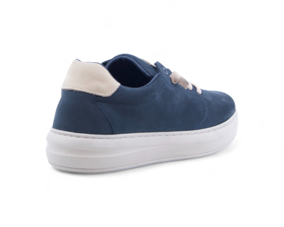 raquel perez Zapatilla Maxwell Piel Marino Beige Hombre Ofertas de temporada