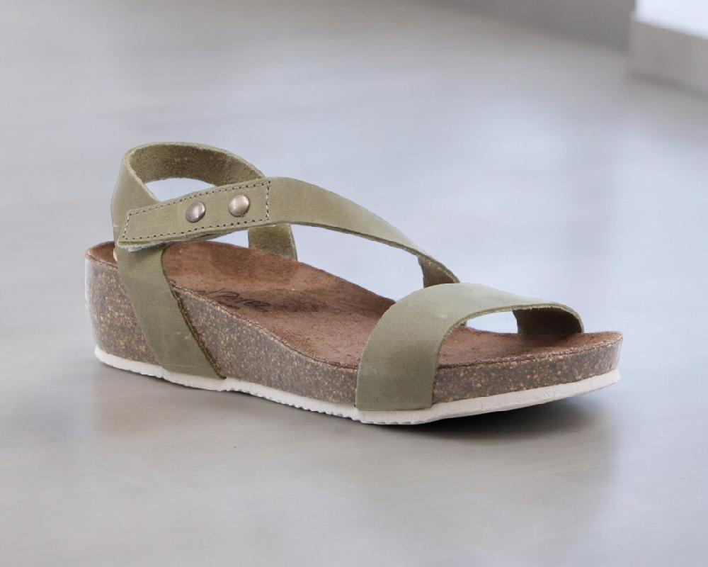 raquel perez Sandalia Pelicano 24 Verde Kaki Mujer Rebajas de fin de temporada