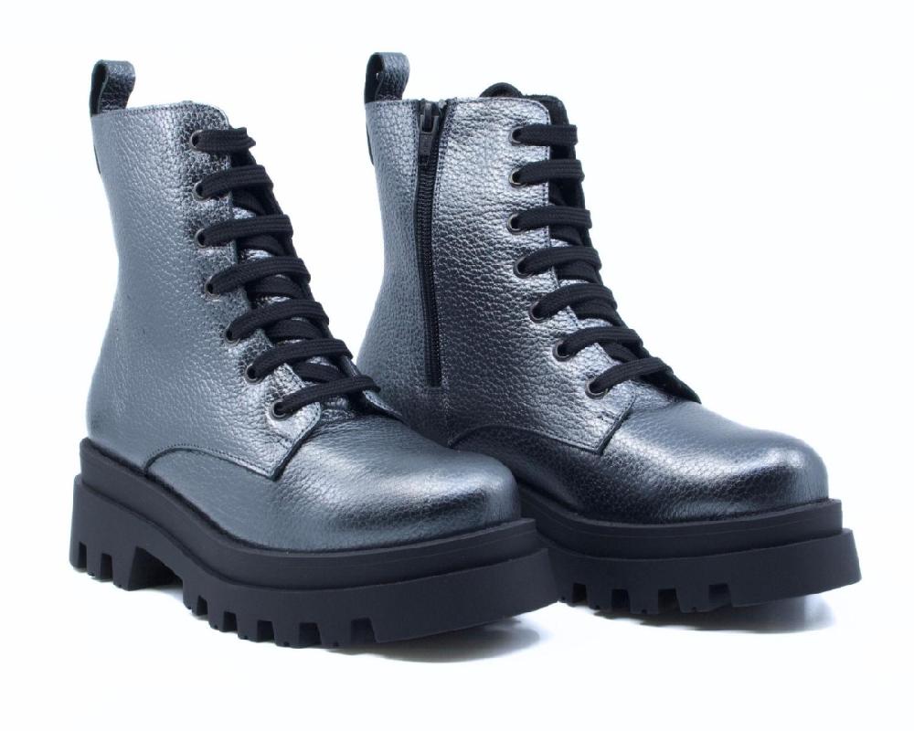 raquel perez Bota Militar Detroit Plata Mujer Tienda
