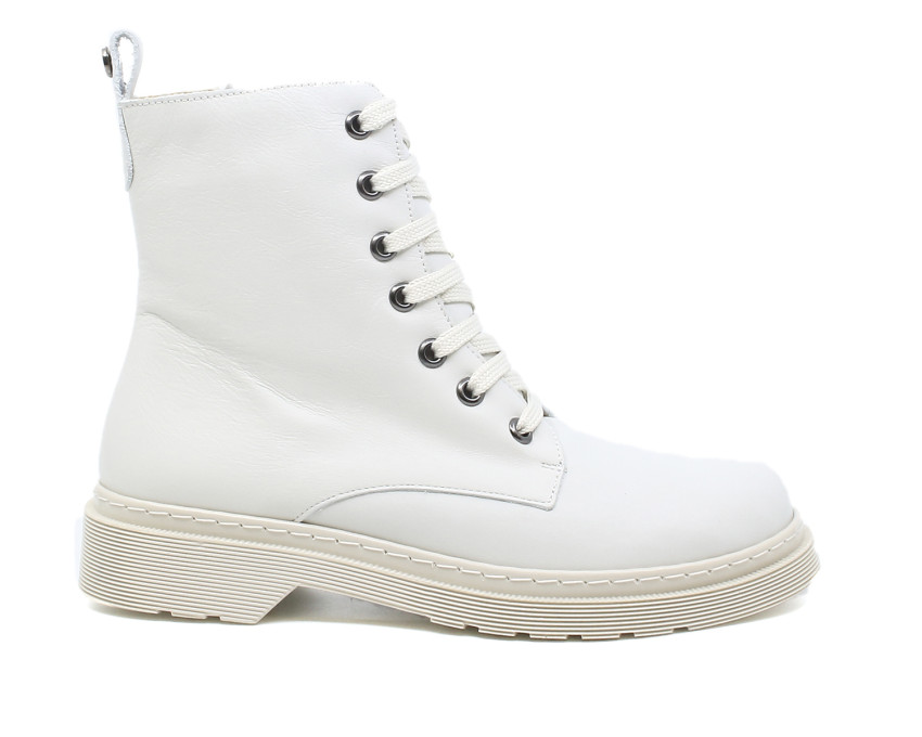 raquel perez Bota Militar Asti Blanco Mujer