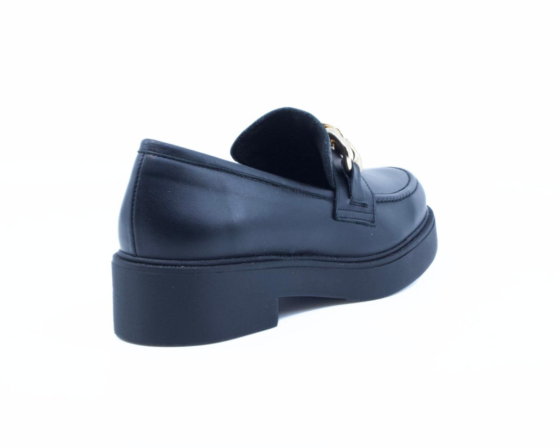 raquel perez Mocasín Giralda 23 Negro Dorado Mujer Ofertas