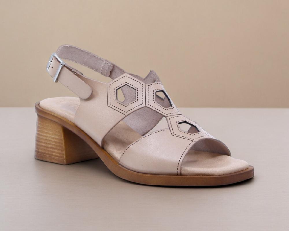 raquel perez Sandalia Tacón Randy 08 Beige Mujer Última moda