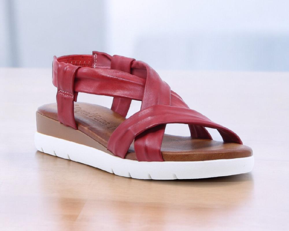 raquel perez Sandalia Carbon 02 Rojo Mujer Rebajas online