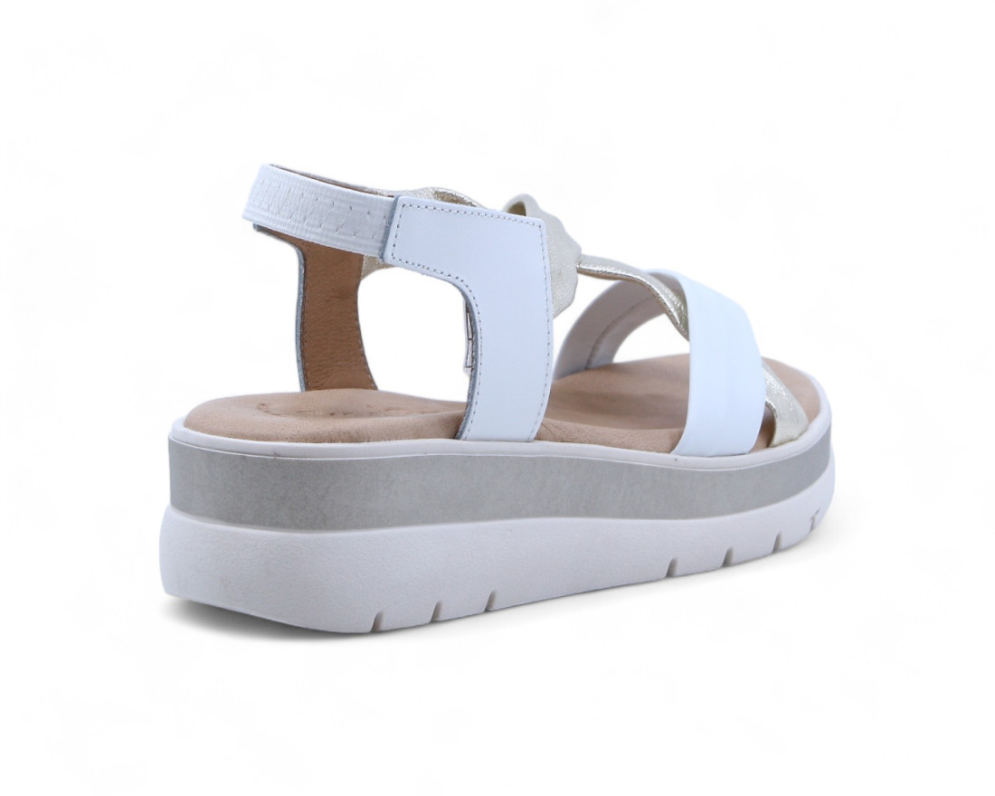 raquel perez Sandalia Cristal Plus Platino Blanco Mujer Precio de fábrica