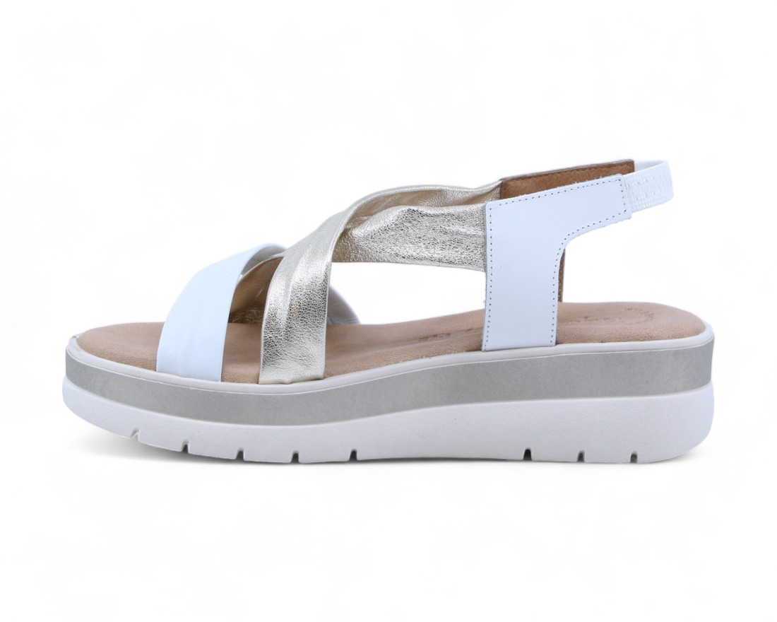 raquel perez Sandalia Cristal Plus Platino Blanco Mujer Precio de fábrica