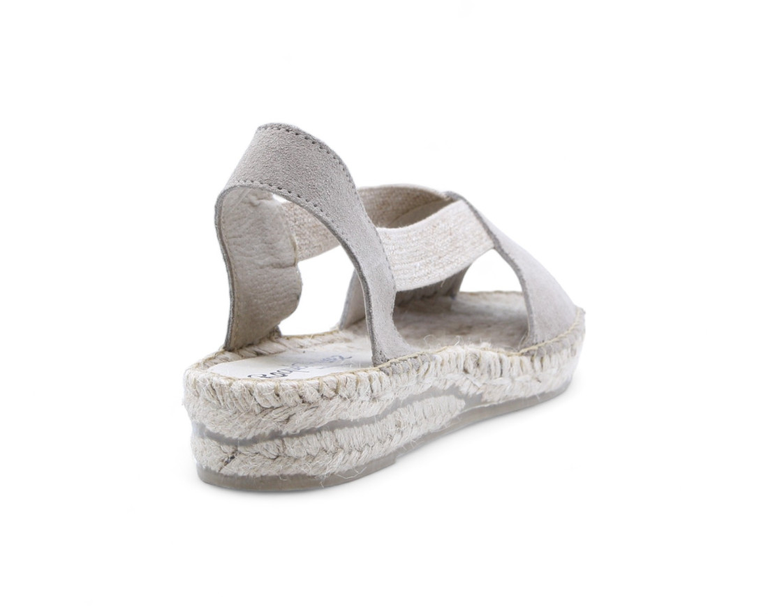 raquel perez Sandalia Esparto Camerun Humo Taupe Mujer Outlet