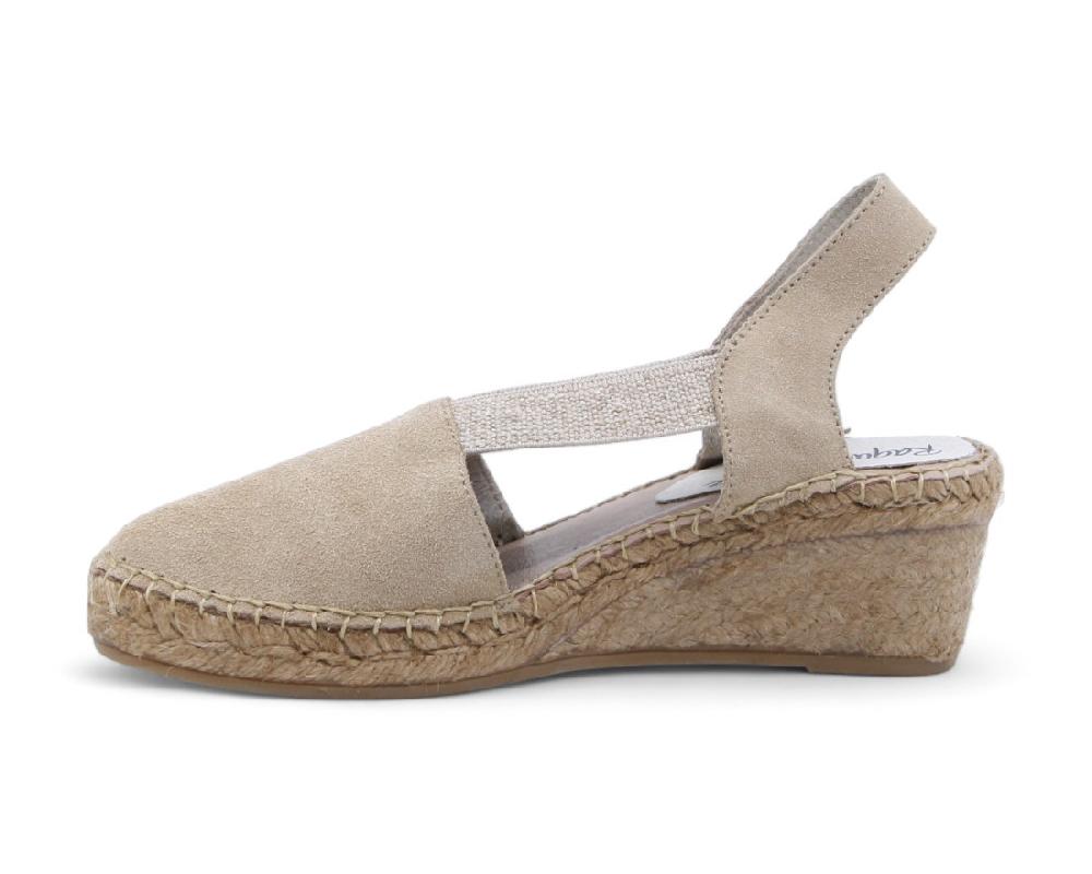 raquel perez Sandalia Cuña Esparto Comores Miel Camel Mujer Rebajas de fábrica