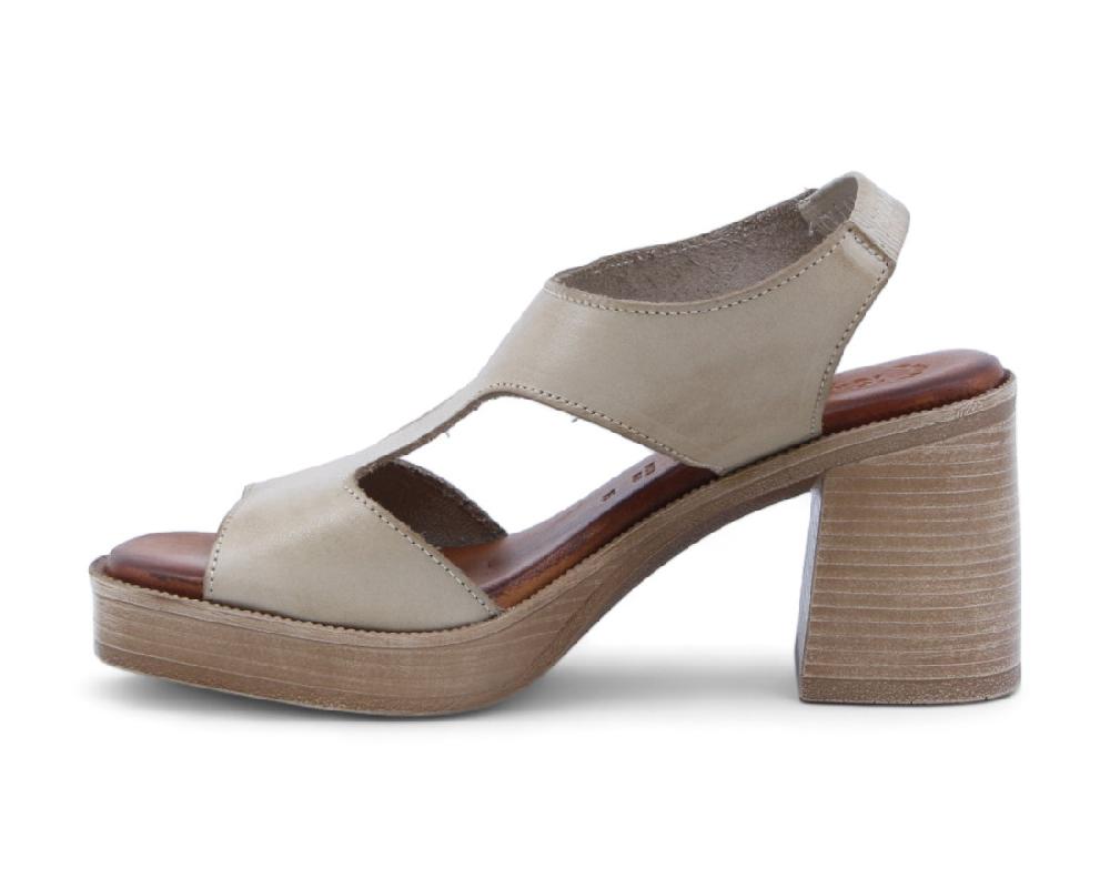 raquel perez Sandalia Tacón Thai 02 Beige Mujer Tienda