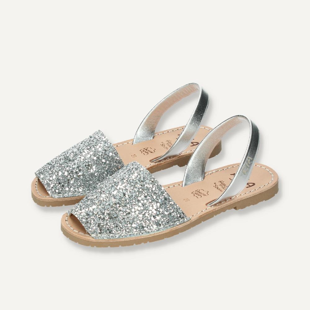 Ria Menorca Menorquina mujer Marbella Glitter Plata Precio de fábrica