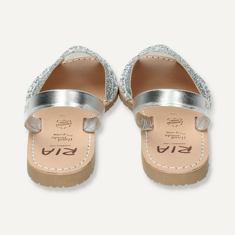 Ria Menorca Menorquina mujer Marbella Glitter Plata Precio de fábrica