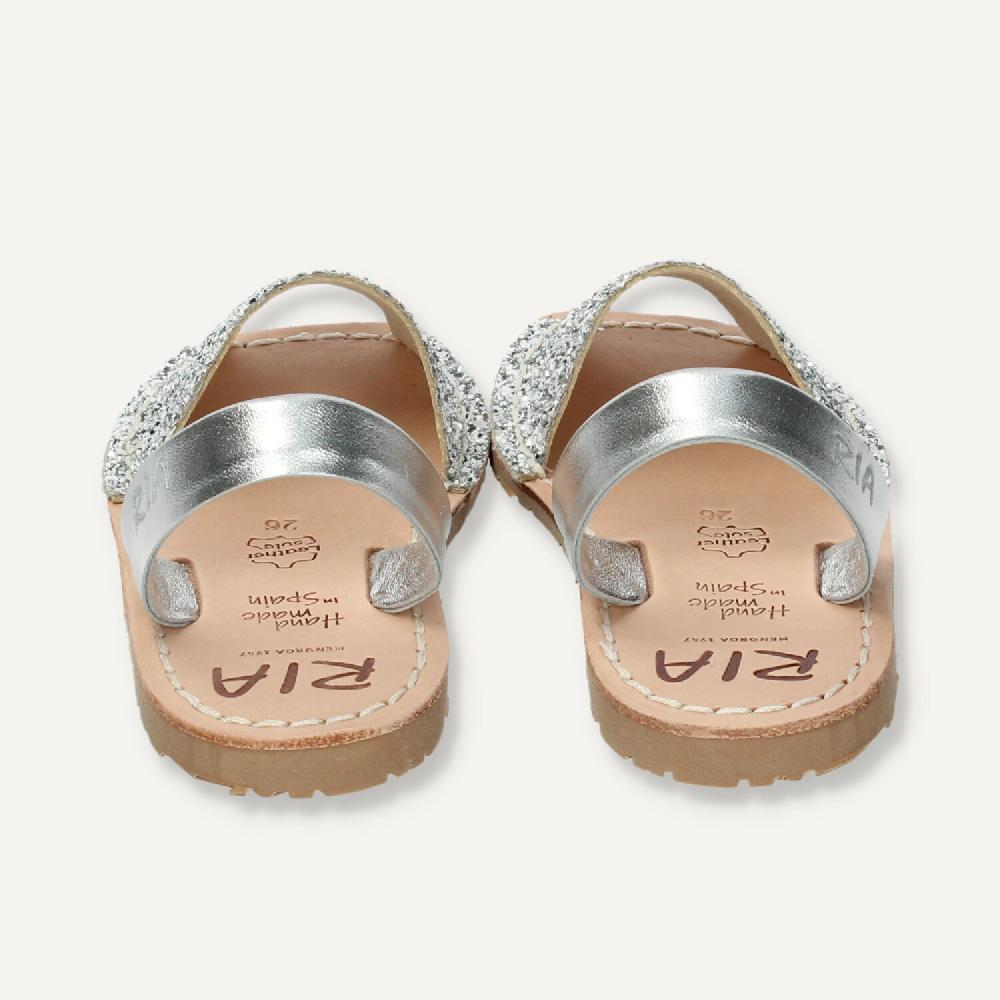 Ria Menorca Menorquina niña Marbella Glitter Plata Precios de Black Friday