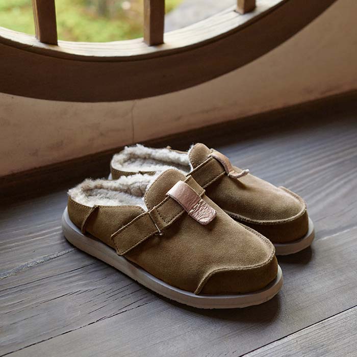 satorisan Uwabaki Clog Strap Suede Tienda de fábrica