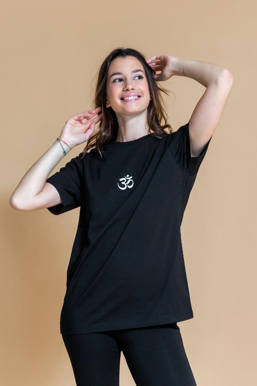 shambhala barcelona Camiseta Om Negro Liquidación