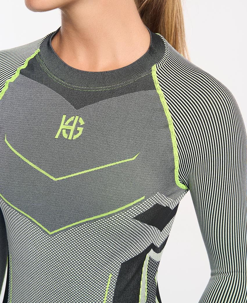 sport hg VERGES Camiseta de manga larga con fibra de carbono amarillo fluor Solo queda un día
