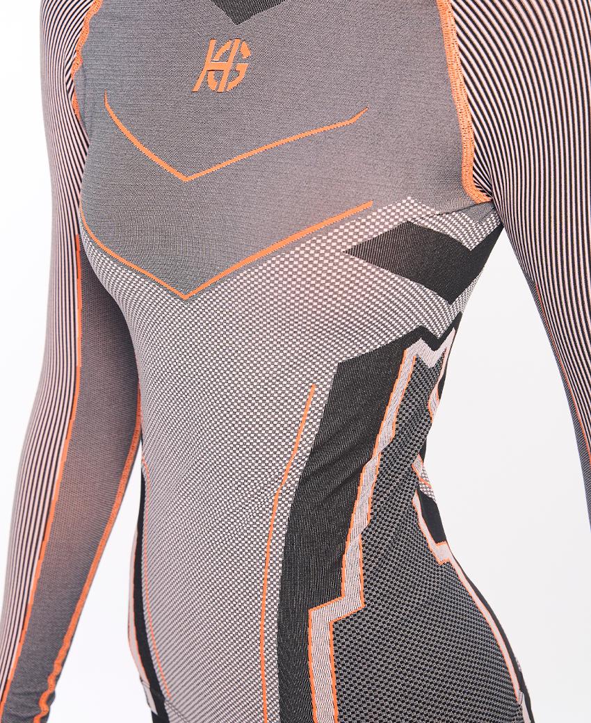 sport hg VERGES Camiseta de manga larga con fibra de carbono naranja fluor Tienda de fábrica