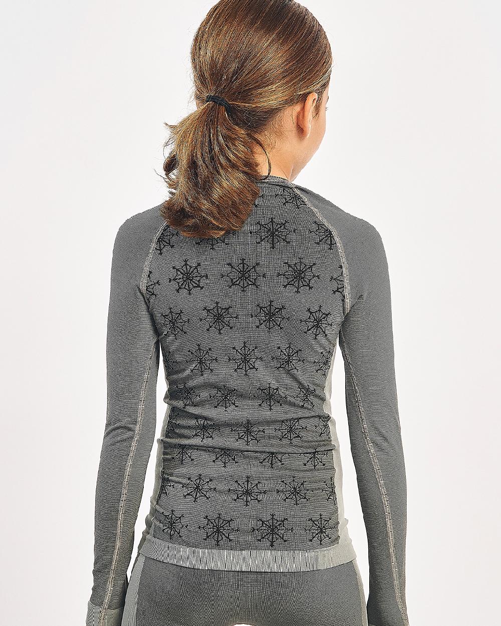 sport hg REVERIE Camiseta de manga larga negro y gris Rebajas baratas