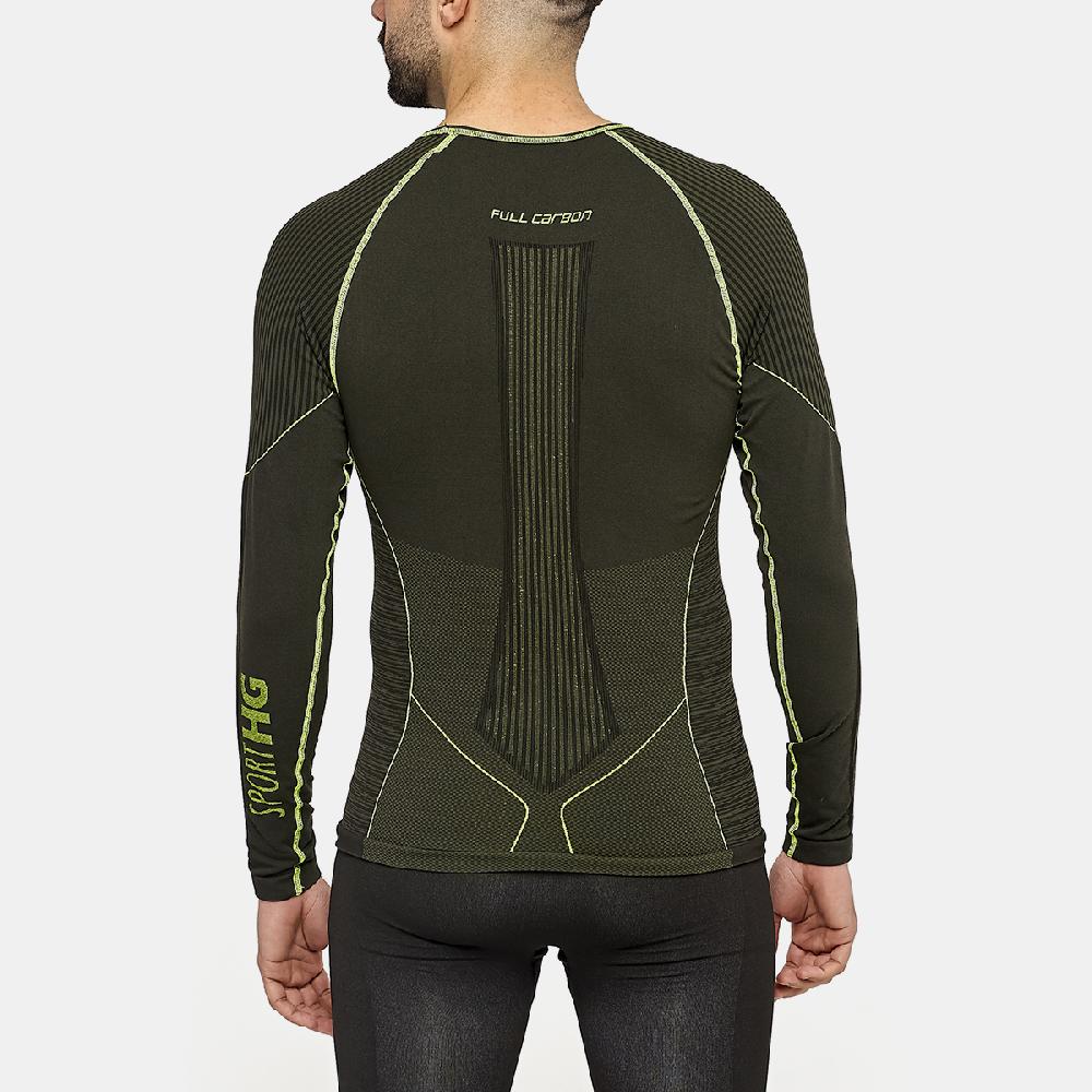 sport hg C-XTREM Camiseta masculina de manga larga con fibra de carbono verde Envío gratis