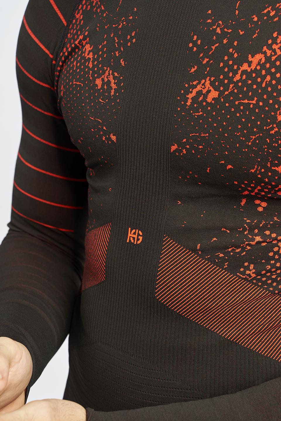 sport hg JET Camiseta masculina de manga larga con fibra de carbono naranja En oferta