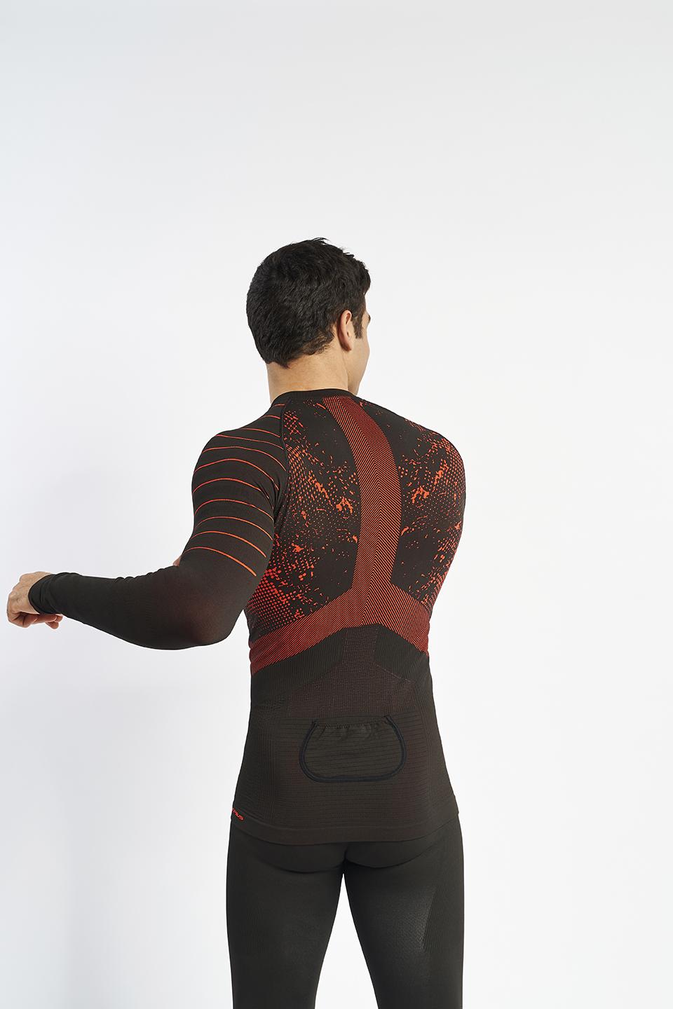 sport hg JET Camiseta masculina de manga larga con fibra de carbono naranja En oferta