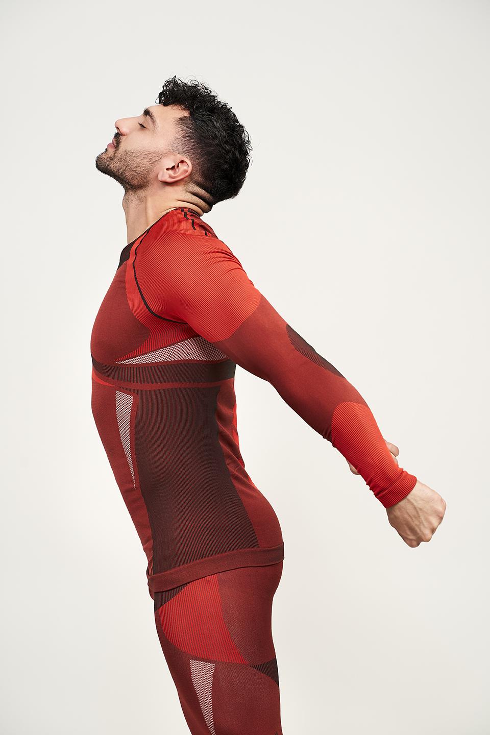 sport hg PALMER Camiseta masculina de manga larga con fibra de carbono rojo Los más vendidos