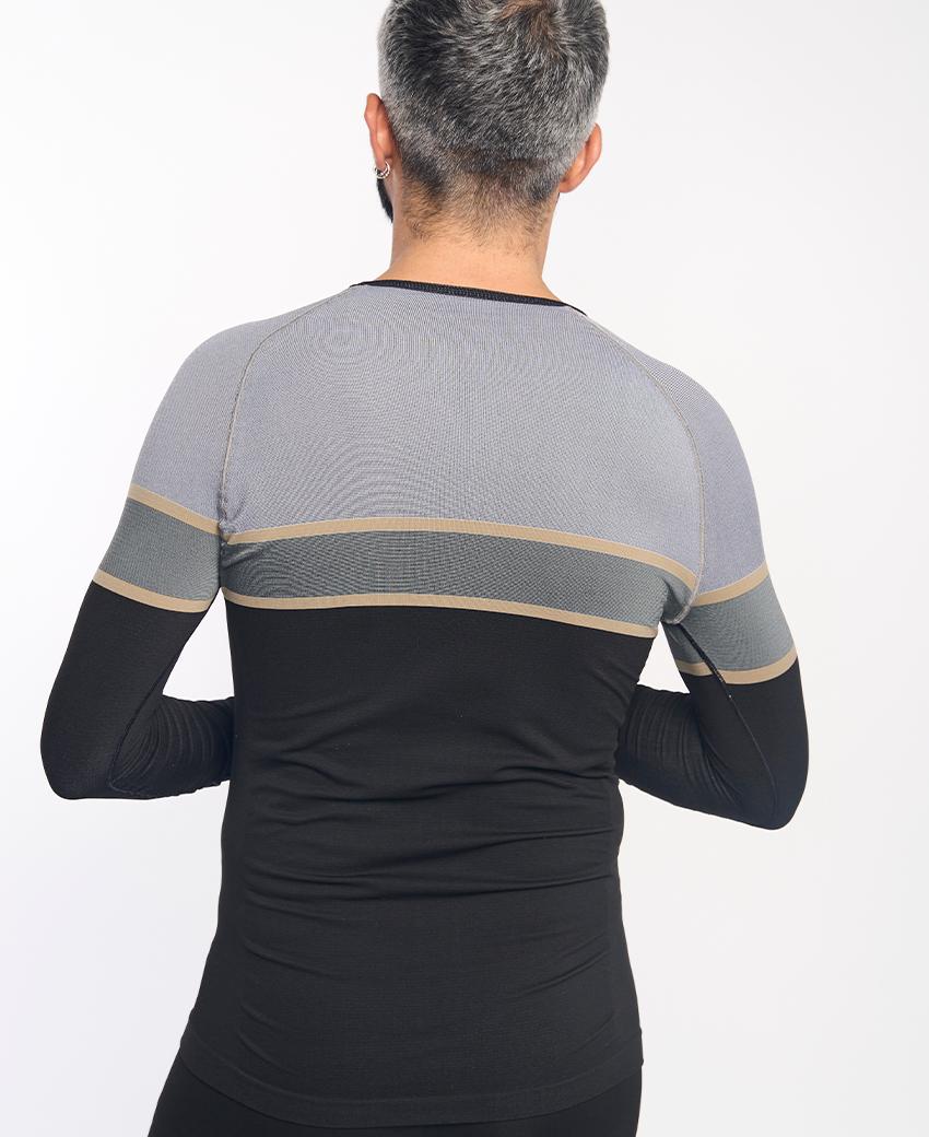 sport hg DACTYL Camiseta de manga larga negra y gris Últimos 3 días