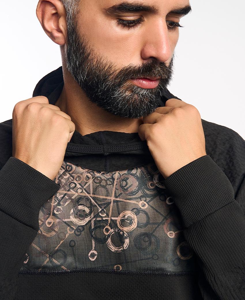 sport hg KONG Sudadera técnica estampada con capucha Últimos 2 días